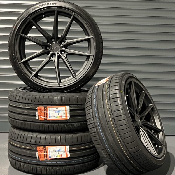 PACK ÉTÉ 4 Jantes + Pneus Arceo Monaco en 20 '' 5x120 NOIR MATT - ' SERIE 5 F10/11 '